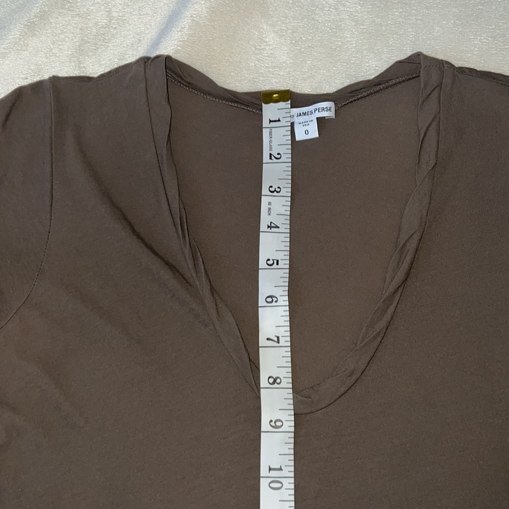 James Perse Deep V Neck T Shirt Size 0 - Picture 6 of 8